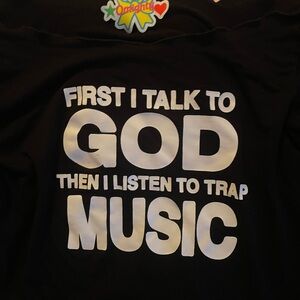 Graphic Tee - Black with White Text